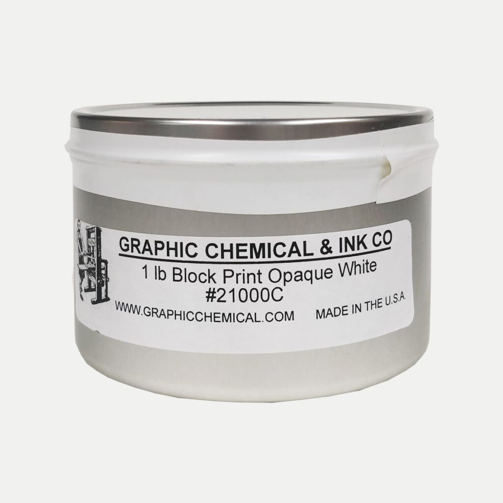 Graphic Chemical Oil Based Relief Ink White Intaglio Printmaker