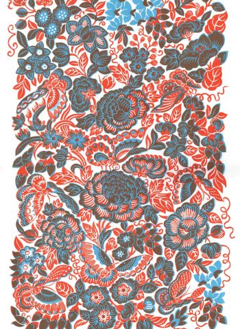 butterflies in love with flowers A3 orange (1) (1)